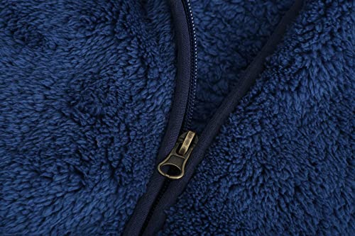Image of Girl's Jacket Kids Full Zip Ultra Soft Sherpa Fleece Hoodie Sweatshirt