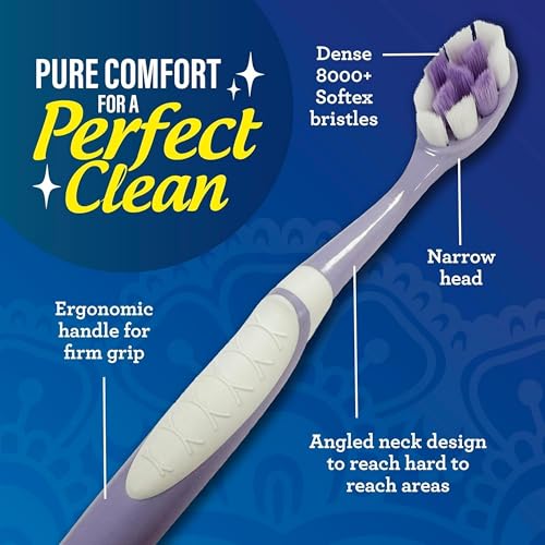 Image of GuruNanda Butter On Gums Toothbrush, ADA Accepted, with 8000+ Ultra Soft Softex Bristles for Sensitive & Receding Gums, Perfect for Whiter Teeth, 2 Ct (Pack of 2)