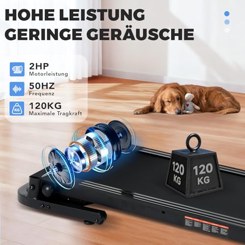 Novonova Klappbares Laufband für Zuhause 14 KM/H Walking Pad Treadmill mit LED-Display und 12 Trainingsprogrammen, NV-T3801 – Bild 6