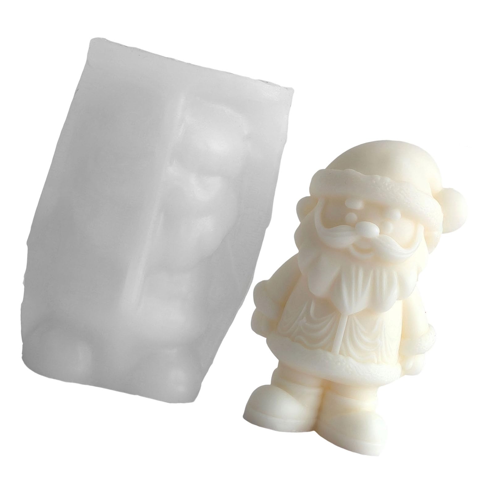 Tsophreniq Santa Figurine Silicone Mold Christmas Theme Silicones for Soap Festival Decoration SantaClaus Silicone Mold for Christmas Making