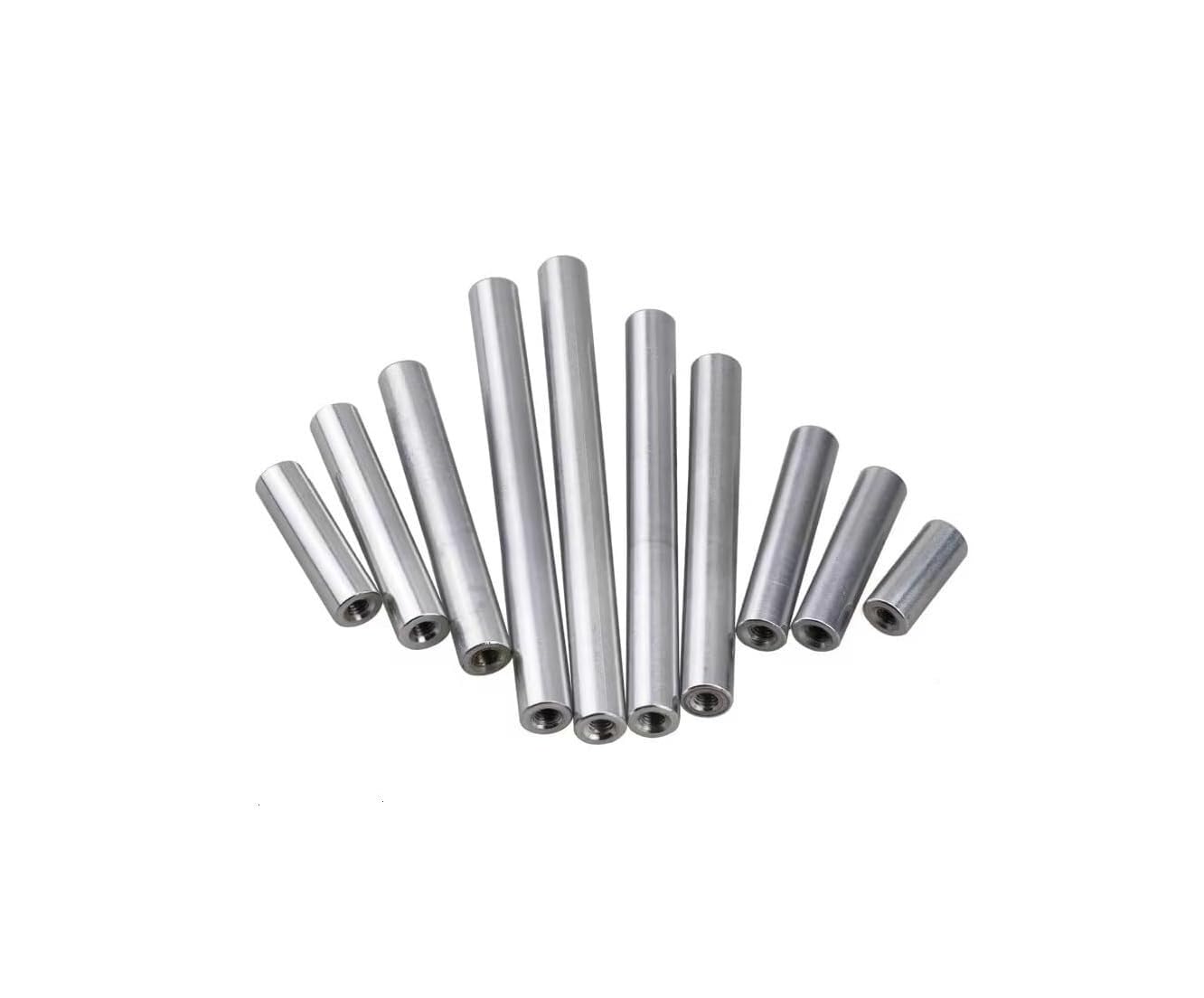M4xD7 Aluminiowa okrągła podkładka dystansowa 20 szt., gwint żeński Przedłużenie długiej kolumny z nakrętką 10-330 mm(200mm)