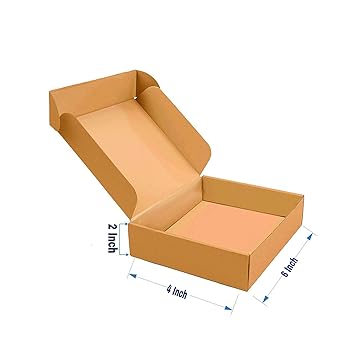 K K Industrial: Flat Brown Corrugated Sturdy Shipping Boxes Size : 6