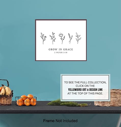 Miniatura 7 de Bible Verse Farmhouse Wall Art - Botanical Wall Decor Christian Gifts for Women - Religious Bible Verses Scripture Wall Decor - Psalm, Prayer,