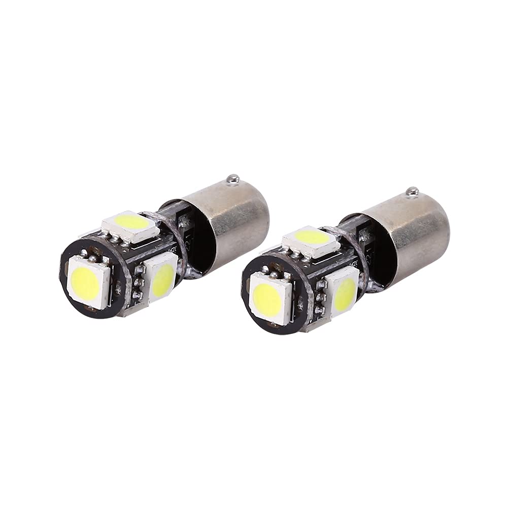 Światła postojowe, 2 szt. Białe H6W BA9S LED 5 SMD Błąd Canbus Free Corner Signal Reading Map Żarówki