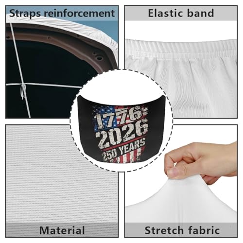 Image of 1776-2026 American Hood Wraps for Cars Hood Wrap Protector Washable Car Hook Elastic Fabrics Can be Washed Hook Wraps
