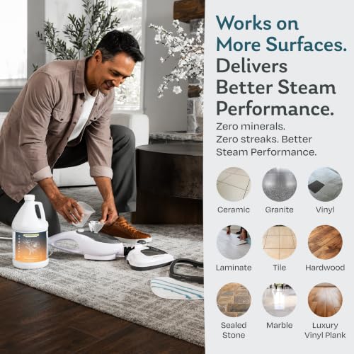 Image of Steam & Go Demineralized Water for Steam Cleaners, Tropical Bloom, 4 x 1 Gallon