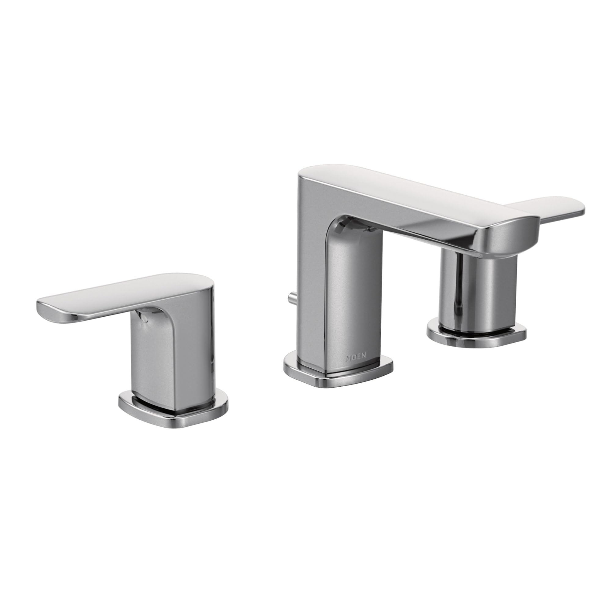 Moen Rizon Chrome Two-Handle Widespread Bathroom Faucet, Valve