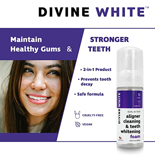 Divine White DualAction Stain Removal Aligner/retainer Cleaner and