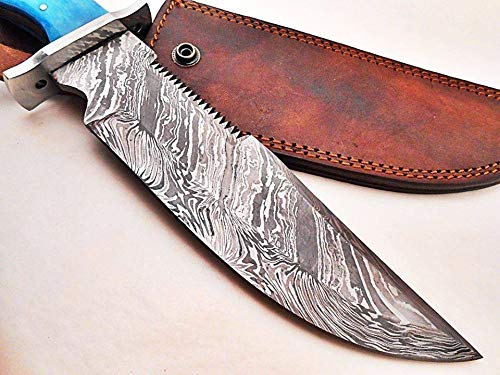 KE-0211-HK Custom Handmade Damascus Knives-13.78