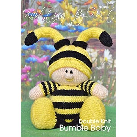 Knitting Pattern Bumble Baby Doll Soft Toy Leaflet from Knitting by Post. Printed Bee Pattern Cover