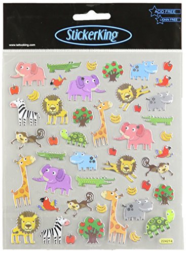 Tattoo King Multi-Colored Stickers-Zoo Fun