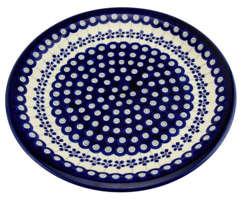 Polish Pottery Market Floral Peacock Plate