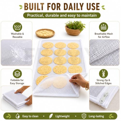 Image of Unbleached Drying Cloth with Net Cover-2Pcs-