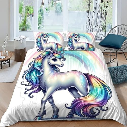 Housse de couette double 3D animaux en microfibre contre l'usure - 3