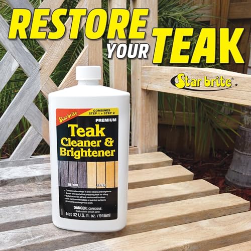 Image of Star Brite Teak Cleaner & Brightener, Restore Weathered Wood, 32oz (094932) | Restore Weathered Wood