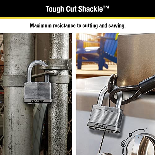 Image of Master Lock M15XTLF Magnum Heavy Duty Outdoor Padlock with Key, 2 Pack Keyed-Alike