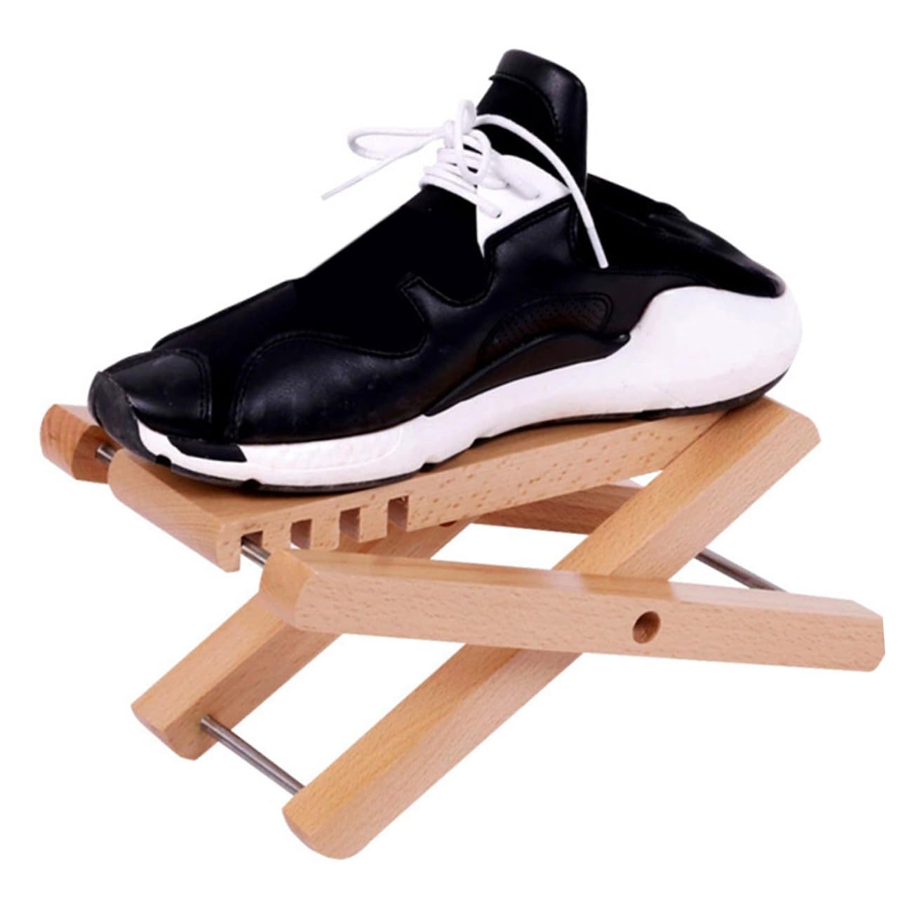 Poggiapiedi Regolabile a 4 Posizioni in Legno per Chitarra | Beige, Stabile e Leggero, Pieghevole per Uso All'aperto, Pedalino Supporto Piedi