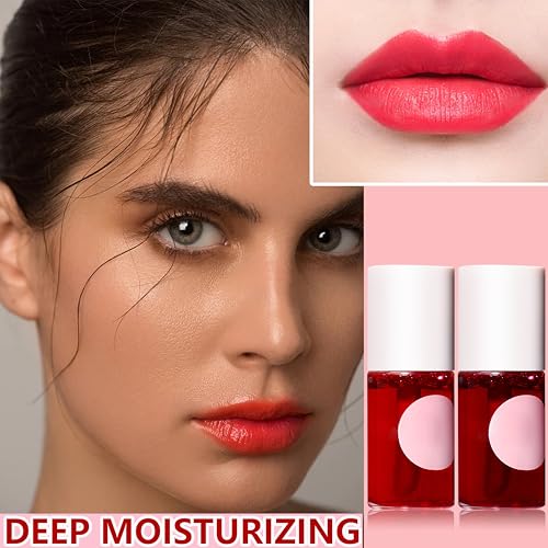 2 Colors Lip Tint Stain Set,Mini Velvet Lip Tint Watery Lip Stain Long Lasting Waterproof Moisturizing Lip & Cheek Tint,Hydrating,Natural Glossy Liquid Lipstick Lip Gloss Kits for Women - Thumbnail 2