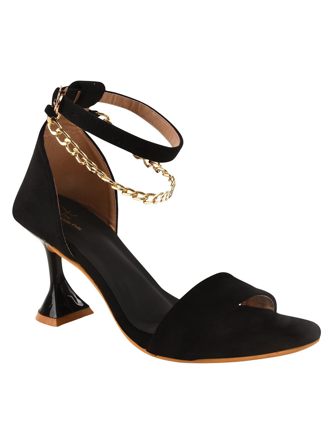 TRYME Black Block Heels Sandal Stylish and Fashionable Latest & Trending Spool Heels for Womens & Girls (B0C23RGCHQ) Amazon Price History, Amazon Price Tracker