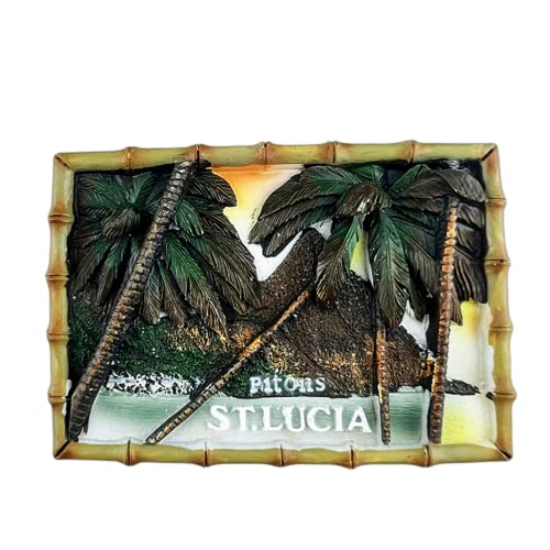 Imán decorativo Pitons Saint Lucia para refrigerador