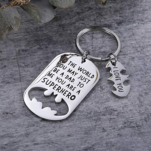Gift For Dad From Daughter Son Fathers Day Present For Daddy Husband Stepdad From Kids Wife Stepdaughter Birthday Valentines Christmas Keychain Gifts Men Him Wedding Anniversary I Love You Keyring #TOP3