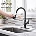 APPASO Bronze Kitchen Faucet with Pull Down Sprayer, Oil Rubbed Bronze Single-Handle High Arc Single Hole Pull Out Kitchen Sink Faucets with Escutcheon (Patented Design)