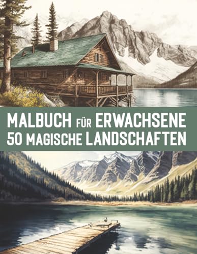 50 Magische Landschaften aus aller Welt / Malbuch für Erwachsene: Professionelle Motive für Spaß, Entspannung & Stressabbau (Mal- und Rätselbücher Erwachsene)