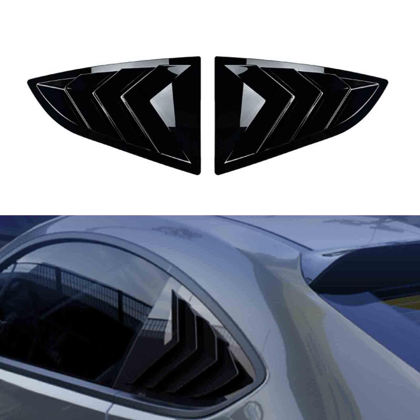 YPFYBHD Rear Window Louver Shutter, Compatible with Subaru BRZ 2022+, 2Pcs Triangle Blinds, Side Vent Panel Decoration Cover,Black