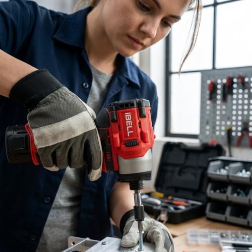 Image of IBELL 12V Brushless Cordless Combo Kit | Impact Screwdriver 185Nm + 40Nm Impact Drill | 2 x 1500mAh Batteries, 2 Chargers & 2 Carry Cases | Professional Drill & Driver Set | 1 Year Warranty