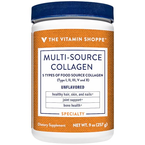 The Vitamin Shoppe Collagen - Skin Elasticity, Joint Health & Hair Support, Hydrolyzed Collagen