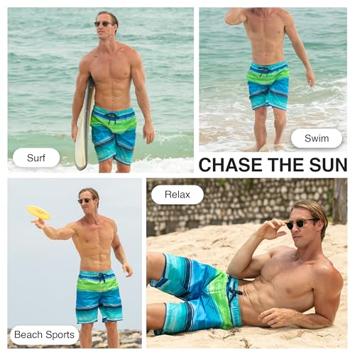 Image of Kanu Surf Men's Big Viper Extended Size Stripe Swim Trunk