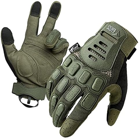Zune Lotoo Airsoft Handschuhe, Atmungsaktive und Verschleißfeste Paintball Handschuhe mit 3-Finger-Touchscreen, TPR-Aufprallschutz Stoßdämpfende Taktische Handschuhe mit für Klettern Paintball (XL) Cover