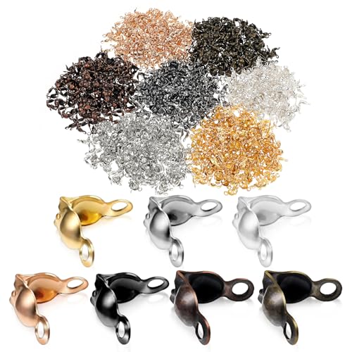 1400 Stück Edelstahl Quetschperlen, Verschlüsse für Armbänder...