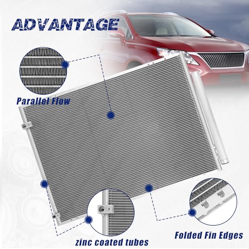 Image of Air Conditioning A /C Condenser Compatible with Lexus RX350 2007-2009 V6 3.5L # 3585, 7-3585, 884600E020
