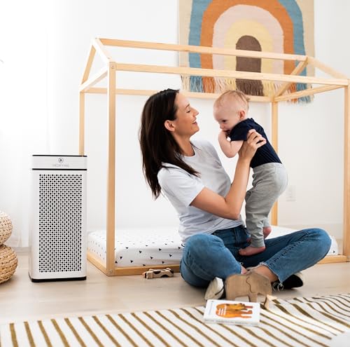 Image of Medify MA-40 Air Purifier with True HEPA H13 Filter | 1,793 ft Coverage in 1hr for Smoke, Wildfires, Odors, Pollen, Pets | Quiet 99.9% Removal to 0.1 Microns | White, 1-Pack