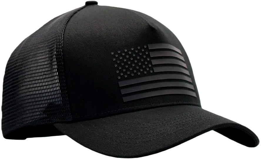 Image of USA Flag Snapback Hat Fits One Size&XXL /3XL - Mens Mesh Trucker Ball Hats - US 250th Anniversary Veterans Memorial Day Gifts