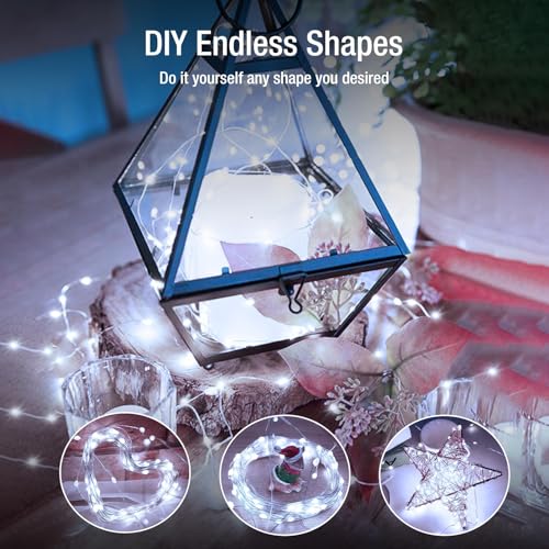 Image of 10 Pack Fairy Lights Battery Operated - 7ft 20 Led Twinkle Lights 3 Modes, Bulk Mini String Lights Waterproof for Mason Jars Vases DIY Party Wedding Decoration Christmas -Cool White