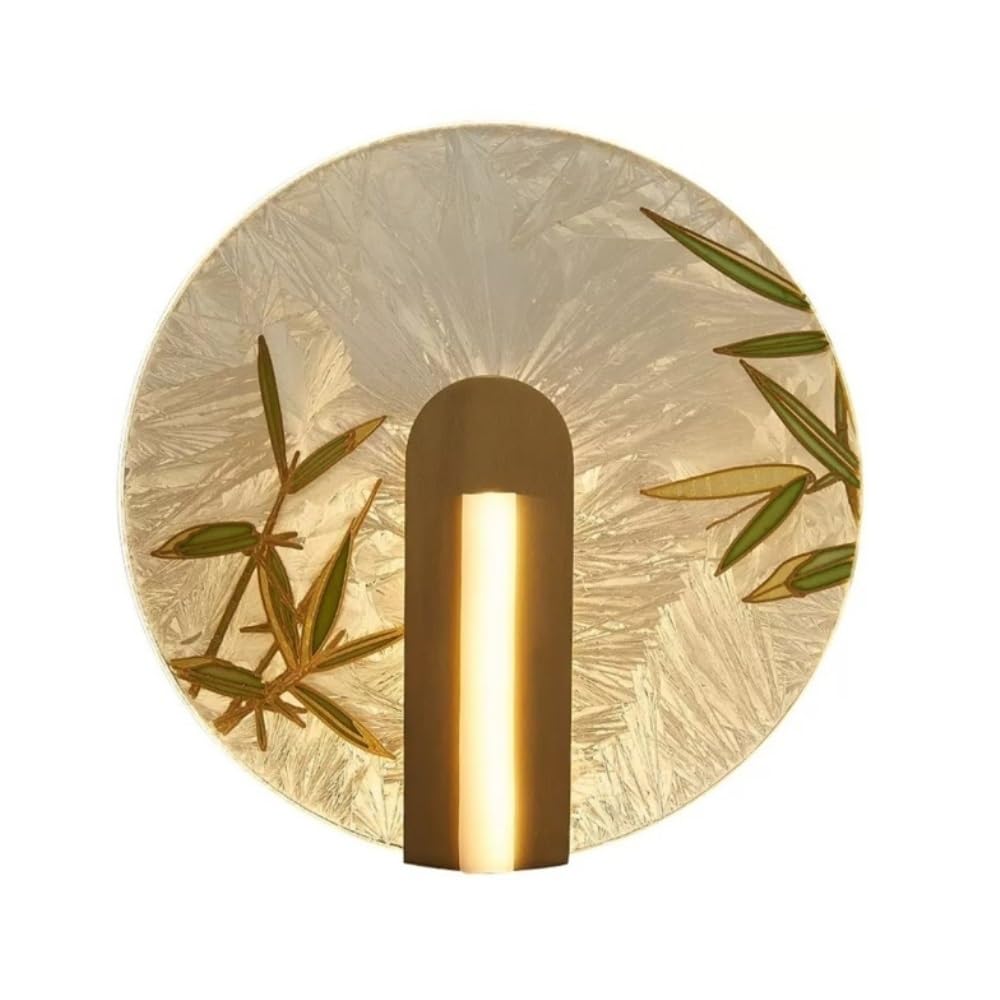 birene Wall Lamp New Chinese All Copper Enamel Color Wall Lamp, Bedroom Bedside Stair Study Living Room Background Wall Lamp
