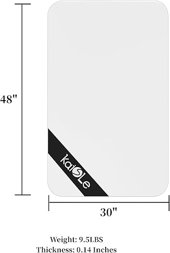 Miniatura 9 de KAISLE Tapete para silla de oficina para suelo de alfombra, tapete de plástico para silla rodante para suelos alfombrados, tapete para silla de