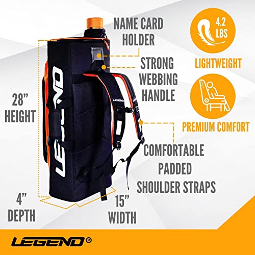 Legend Xt720 Recurve Bow Case (Orange) | Backpack Style Bag With Heavy Duty Foam Padding For Portable Protection Of Recurve Bows & Risers Up To 27 Inch thumb #2