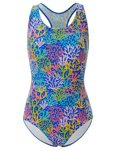 Image of Girls' Swimsuit One Piece Swimming Suits Flyback Swimwear for Practice