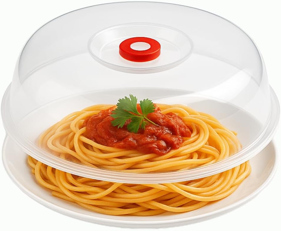 JapanBargain, Cubierta japonesa para placa de microondas, tapa protectora de salpicaduras de microondas de fácil agarre con ventilación de vapor,