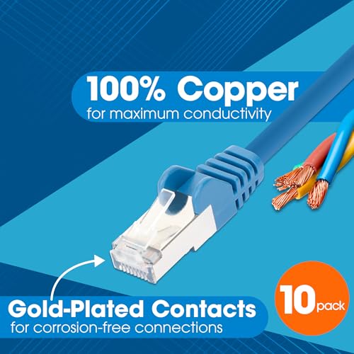 Cable de red Intellinet Slim Cat8 Ethernet 10 ft 10 pack miniatura 4