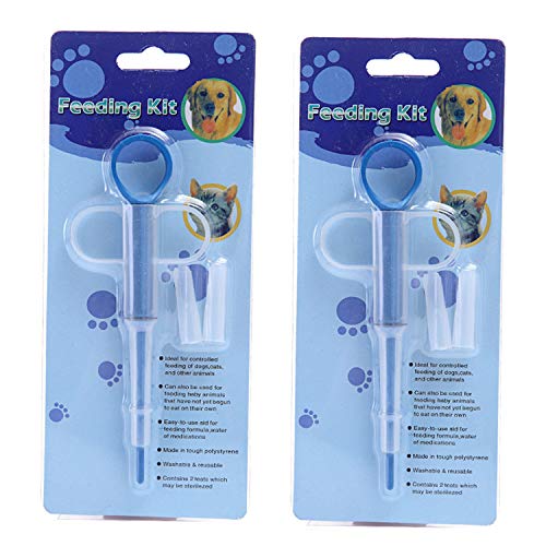 LIXIN Pet Medicine Feeder (2 Pack) Cat Dog Puppy Soft Tip Medical Feeding