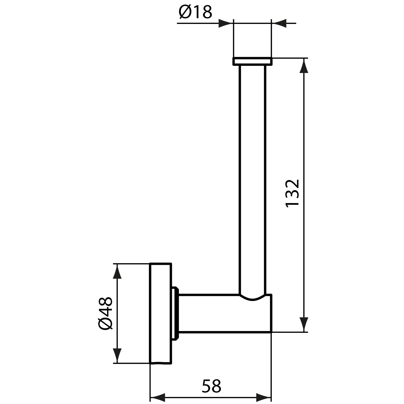Ideal Standard - IOM Portarotolo di cortesia per installazione a pareta, Nero Seta