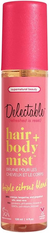 Delectable by Cake Beauty Triple Citrus Blend Radiance Boosting Hair and Body Mist