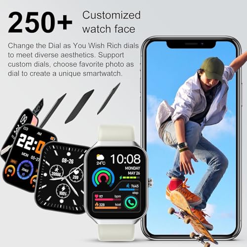 Image of Smart Watch 2026 NEW 1.91 inch Smartwatch for Men Women(Answer /Make Call),Fitness Watch with 110+ Sport Modes, Reloj Inteligente with Sleep Monitor /Heart Rate /Step /Calories /IP68,for Android iOS, Beige