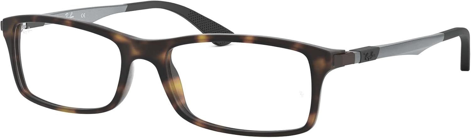 Ray-Ban Rx7025 Square Prescription Eyeglass Frames Matte Black/Demo Lens 57 Millimeters image 2 of 6 B00I5L10RI