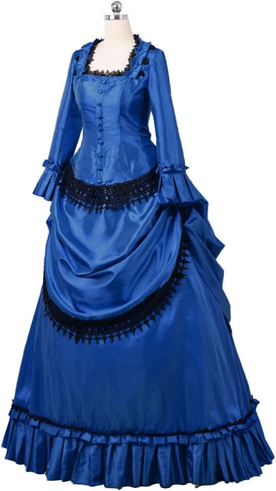 Steampunk Victorian Gothic Cosplay Costume Victorian Bustle Dress Gown Costume Edwardian Evening Dress - Image 3