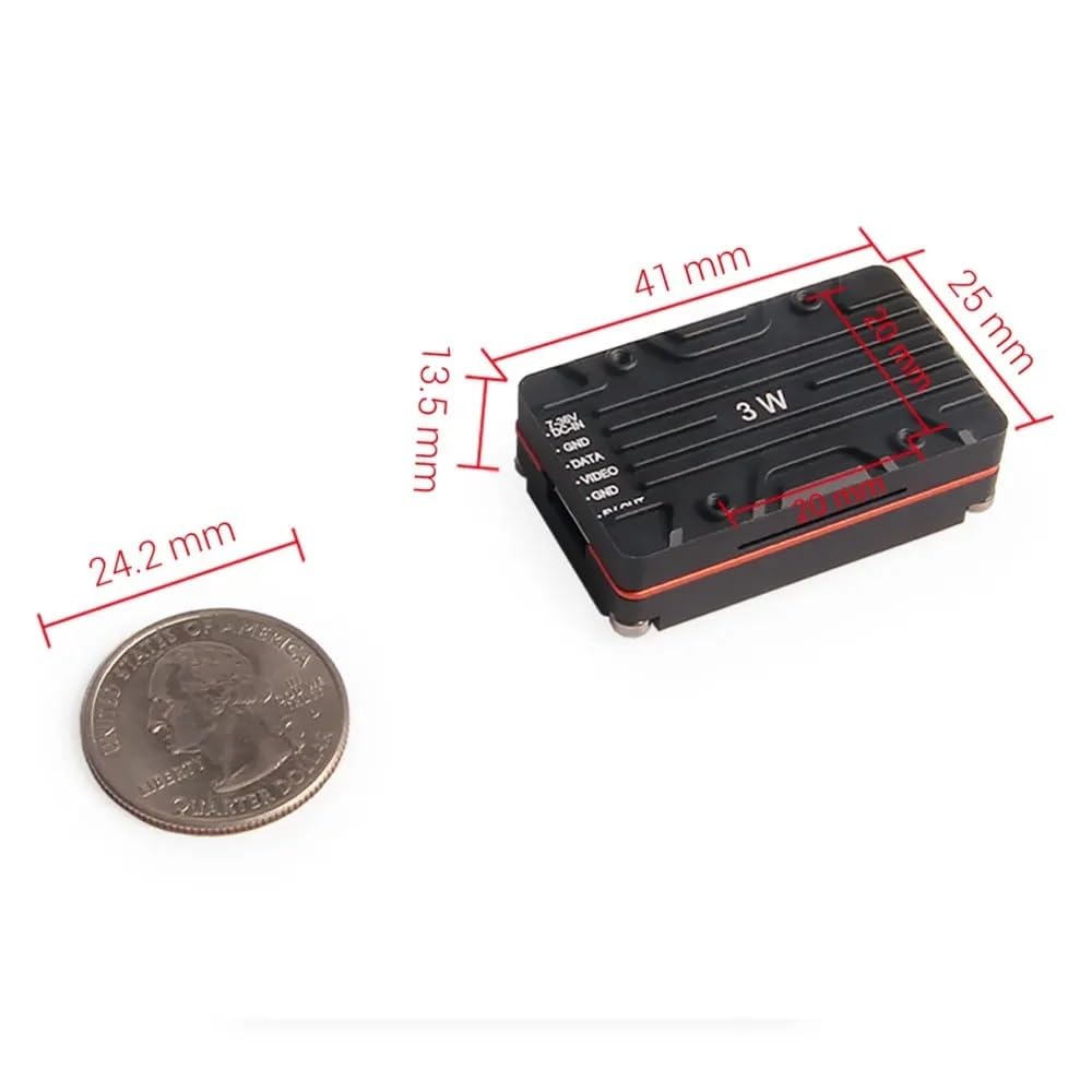 para HolyBro para Atlatl HV 5.8G VTX – 3W (25mW/3000mW), Bandas 37 Canales Conmutables | Modo Pit, para FPV de Largo Alcance